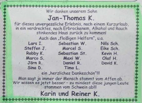 Eine Dankesrede