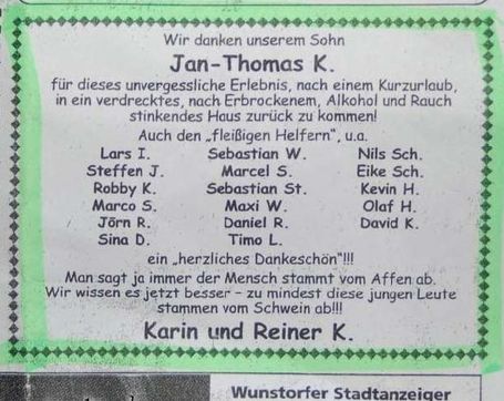 Eine Dankesrede